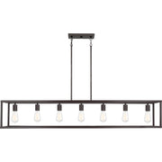 Quoizel New Harbor 7 Light Island Chandelier, Western Bronze