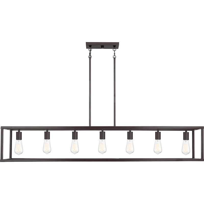 Quoizel New Harbor 7 Light Island Chandelier, Western Bronze