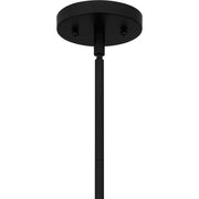 Quoizel Nielson 5in 1-Light Mini Pendant | Transitional Matte Black and Opal Etched Glass | Kitchen Island & Dining Room | Model NIE1505MBK