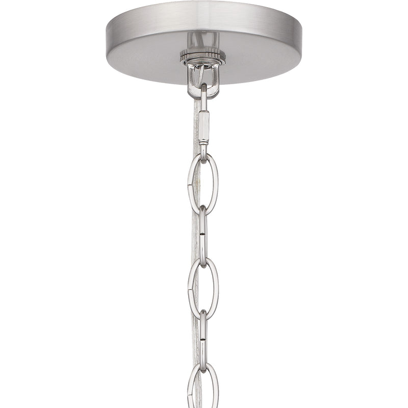 Quoizel Nielson 17in 3-Light Pendant | Transitional Brushed Nickel and Opal Etched Glass | Kitchen Island & Dining Room | Model NIE2817BN