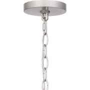 Quoizel Nielson 25in 5-Light Chandelier | Transitional Brushed Nickel and Opal Etched Glass | Dining Room & Foyer | Model NIE5025BN