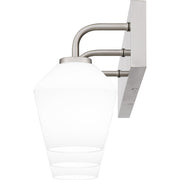 Quoizel Nielson 21.25in 3-Light Vanity Light | Transitional Brushed Nickel and Opal Etched Glass | Bathroom Vanity & Powder Room | Model NIE8621BN