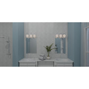 Quoizel Nielson 21.25in 3-Light Vanity Light | Transitional Brushed Nickel and Opal Etched Glass | Bathroom Vanity & Powder Room | Model NIE8621BN