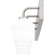 Quoizel Nielson 29in 4-Light Vanity Light | Transitional Brushed Nickel and Opal Etched Glass | Bathroom Vanity | Model NIE8629BN