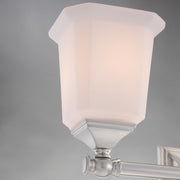 Quoizel Nicholas 15in 2-Light Vanity Light | Mid-Century Brushed Nickel and Opal Etched Glass | Bathroom Vanity & Powder Room | Model NL8602BN
