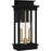 Quoizel Noelle 2 Light Outdoor Lantern, Black/Clear Panel Side