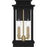 Quoizel Noelle 2 Light Outdoor Lantern, Black/Clear Panel Side