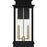 Quoizel Noelle 2 Light Outdoor Lantern, Black/Clear Panel Side