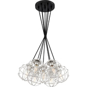 Quoizel Navigator 7 Light Steel Pendant, Earth Black
