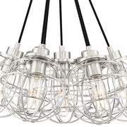 Quoizel Navigator 7 Light Steel Pendant, Earth Black