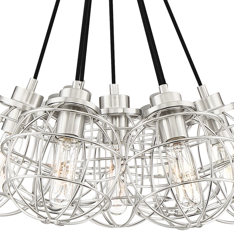 Quoizel Navigator 7 Light Steel Pendant, Earth Black