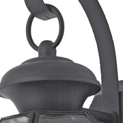 Quoizel Newbury 11.5in 1-Light Outdoor Wall Lantern | Traditional Mystic Black and Clear Glass | Front Door & Porch | Model NY8315K
