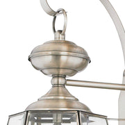 Quoizel Newbury 22in 3-Light Outdoor Wall Lantern | Traditional Pewter and Clear Beveled Glass | Front Door & Porch | Model NY8318P