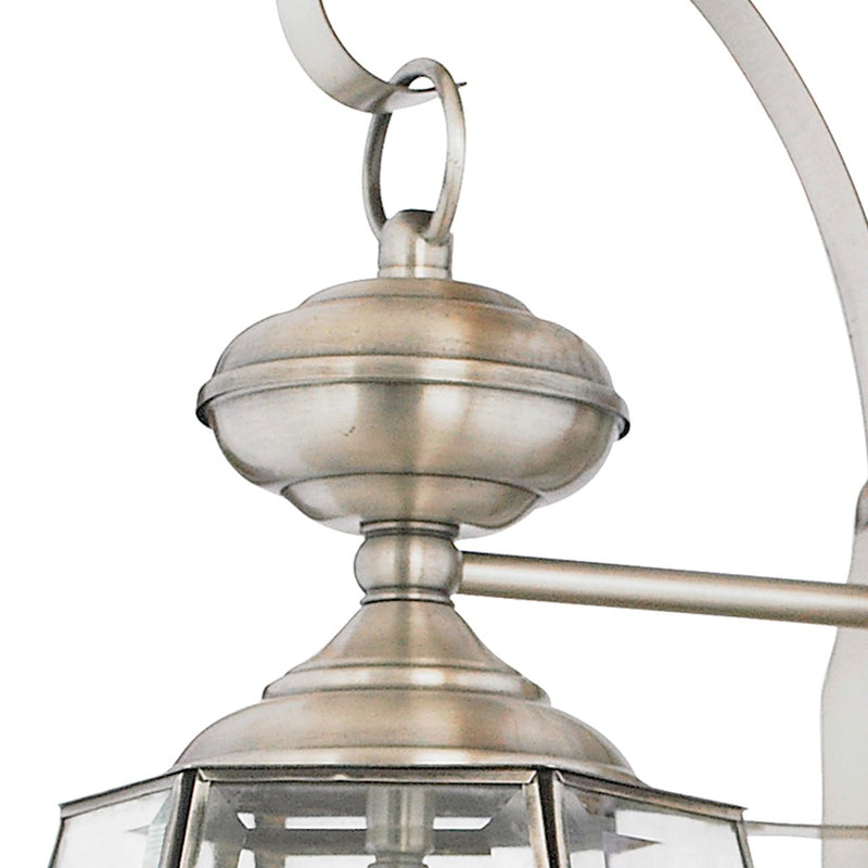 Quoizel Newbury 22in 3-Light Outdoor Wall Lantern | Traditional Pewter and Clear Beveled Glass | Front Door & Porch | Model NY8318P