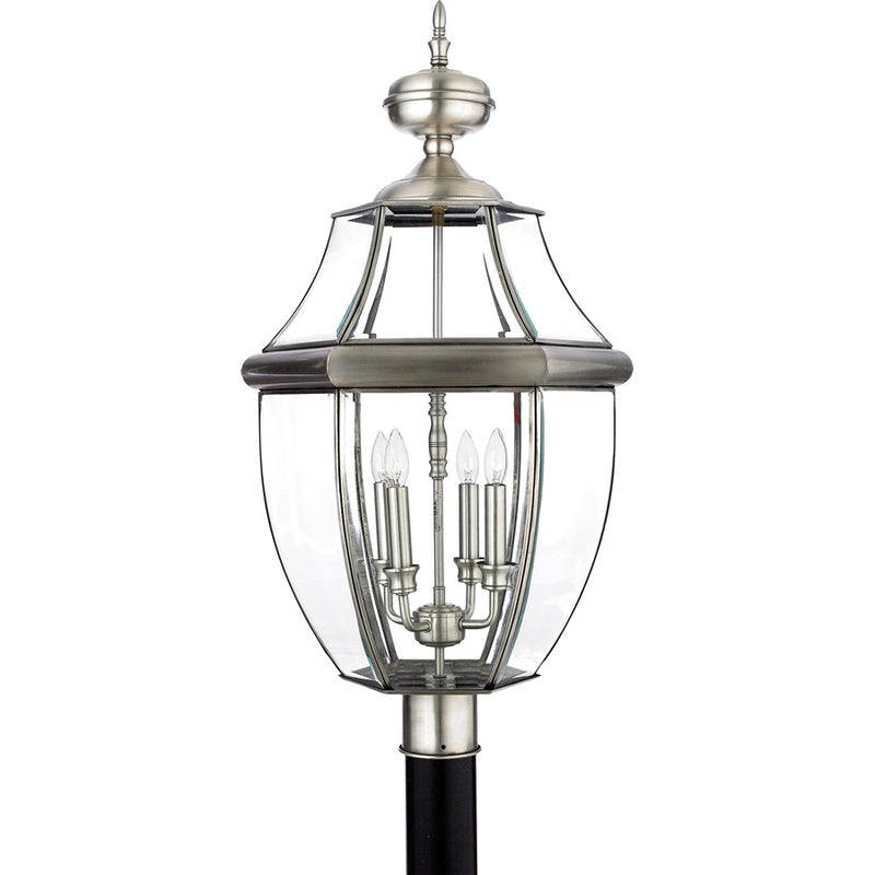 Quoizel 4 Light Newbury Post Lights in Pewter