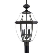 Quoizel Newbury 16in 4-Light Outdoor Lantern | Traditional Medici Bronze Brass and Clear Beveled Glass | Front Entry & Porch | Model NY9045Z