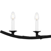 Quoizel Oakley 44in 6-Light Island Chandelier | Traditional Earth Black Steel | Kitchen Island & Dining Room | 44.5 x 8.75 x 8 in | Model OAK644EK