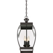 Quoizel Oasis 9in 3-Light Outdoor Lantern | Transitional Medici Bronze and Clear Glass | Front Entry & Porch | 9 x 9 x 20.5 in | Model OAS1909Z