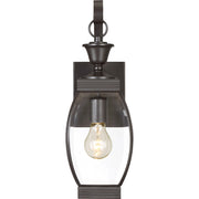 Quoizel Oasis 7.5in 1-Light Outdoor Lantern | Transitional Medici Bronze and Clear Glass | Front Entry & Porch | 5.5 x 7.5 x 17 in | Model OAS8406Z