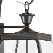 Quoizel Oasis 9in 3-Light Outdoor Lantern | Transitional Medici Bronze and Clear Glass | Front Entry & Porch | 9 x 10.5 x 22.5 in | Model OAS8409Z