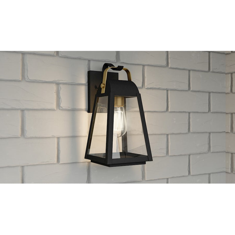 Quoizel O'Leary 1 Light 12" Outdoor Wall Mount, Earth Black