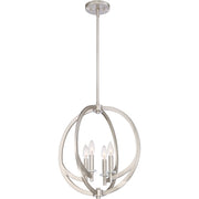 Quoizel Lighting Orion 4 Light Pendant, Brushed Nickel