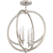 Quoizel Lighting Orion 4 Light Pendant, Brushed Nickel