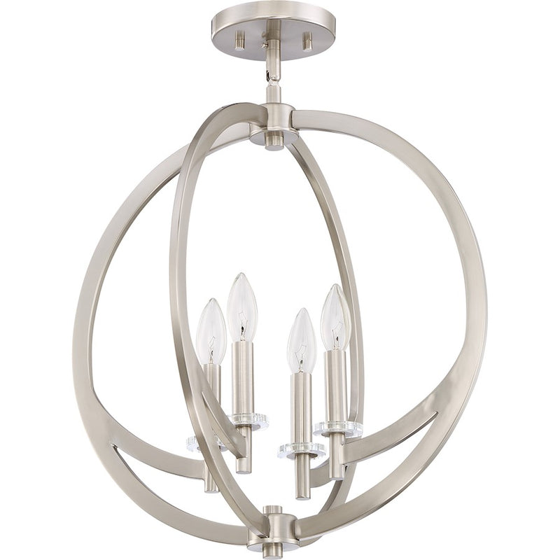 Quoizel Lighting Orion 4 Light Pendant, Brushed Nickel