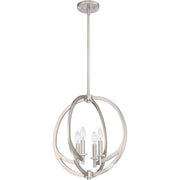 Quoizel Lighting Orion 4 Light Pendant, Brushed Nickel