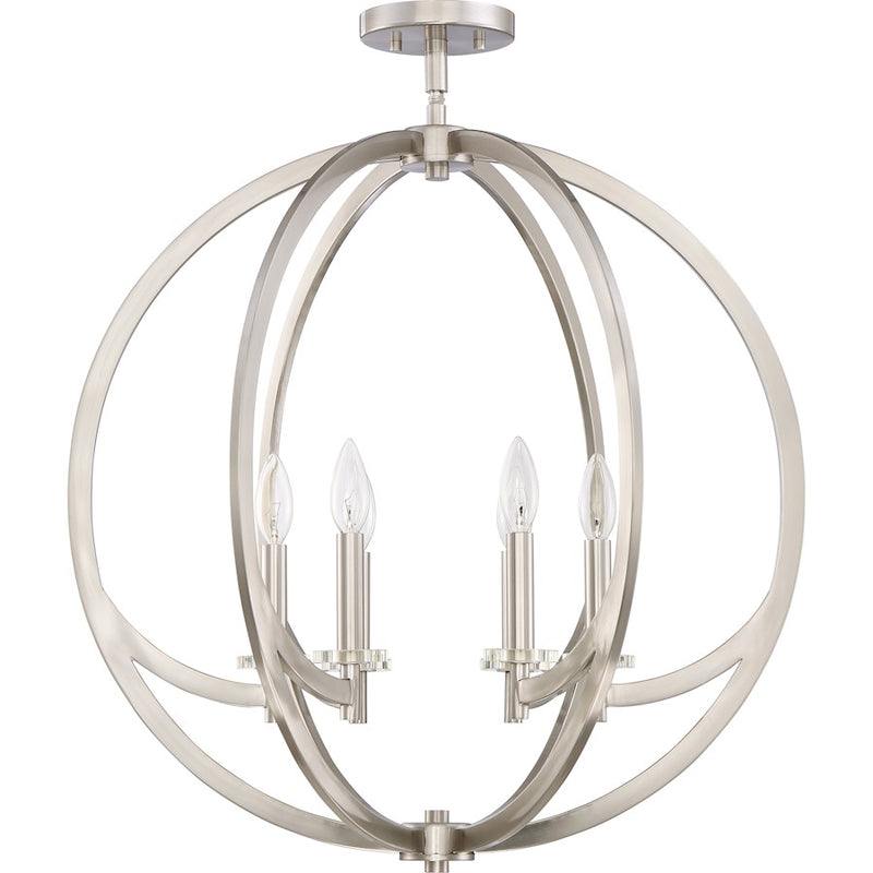 Quoizel Lighting Orion 6 Light Pendant, Brushed Nickel