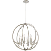 Quoizel Lighting Orion 6 Light Pendant, Brushed Nickel