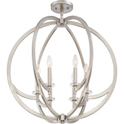 Quoizel Lighting Orion 6 Light Pendant, Brushed Nickel