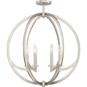 Quoizel Lighting Orion 6 Light Pendant, Brushed Nickel