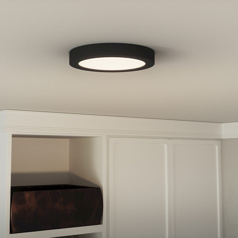 Quoizel Outskirts Flush Mount, Earth Black