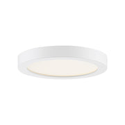 Quoizel Outskirts 8in LED Flush Mount | Contemporary Matte White Aluminum and White Acrylic | Hallway & Entryway Ceiling Light | Model OST1708W