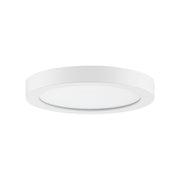 Quoizel Outskirts 8in LED Flush Mount | Contemporary Matte White Aluminum and White Acrylic | Hallway & Entryway Ceiling Light | Model OST1708W