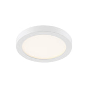 Quoizel Outskirts 8in LED Flush Mount | Contemporary Matte White Aluminum and White Acrylic | Hallway & Entryway Ceiling Light | Model OST1708W