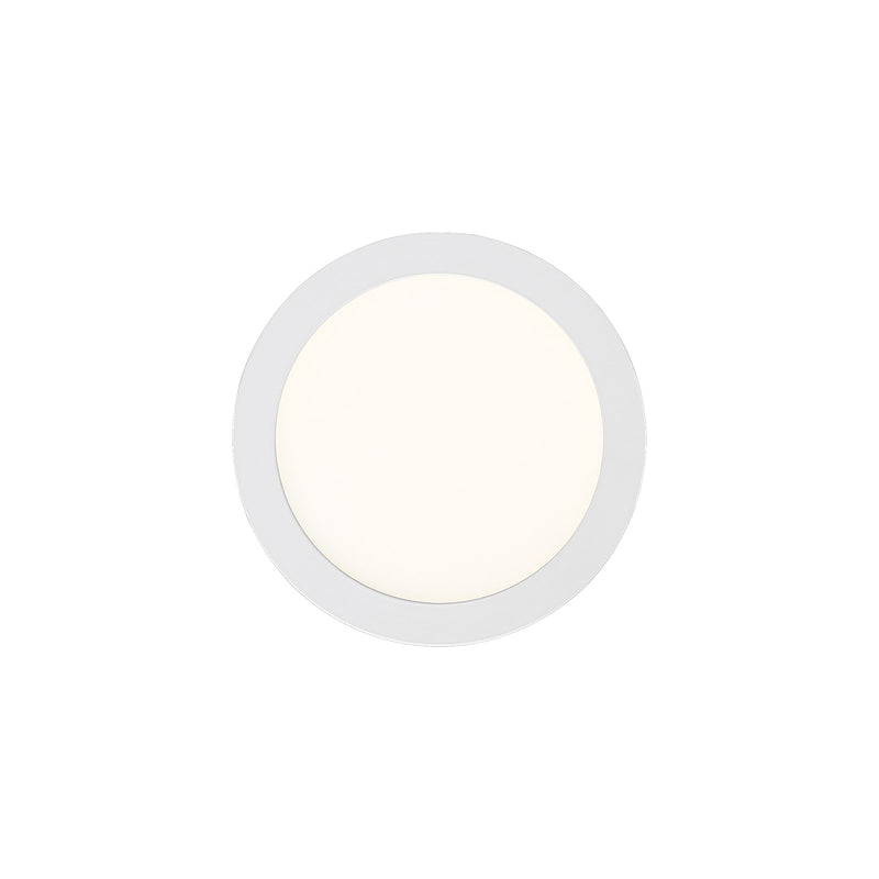 Quoizel Outskirts 8in LED Flush Mount | Contemporary Matte White Aluminum and White Acrylic | Hallway & Entryway Ceiling Light | Model OST1708W