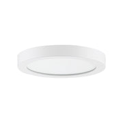 Quoizel Outskirts 8in LED Flush Mount | Contemporary Matte White Aluminum and White Acrylic | Hallway & Entryway Ceiling Light | Model OST1708W