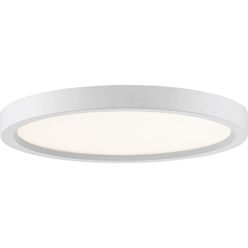 Quoizel Outskirts 11in LED Flush Mount | Modern Matte White and White Acrylic | Hallway & Bedroom Ceiling Light | Model OST1711W