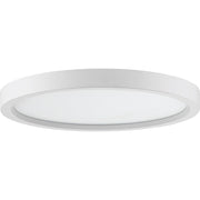 Quoizel Outskirts 11in LED Flush Mount | Modern Matte White and White Acrylic | Hallway & Bedroom Ceiling Light | Model OST1711W