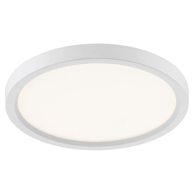 Quoizel Outskirts 11in LED Flush Mount | Modern Matte White and White Acrylic | Hallway & Bedroom Ceiling Light | Model OST1711W