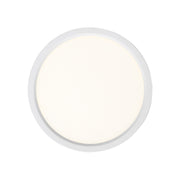 Quoizel Outskirts 11in LED Flush Mount | Modern Matte White and White Acrylic | Hallway & Bedroom Ceiling Light | Model OST1711W
