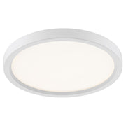 Quoizel Outskirts 11in LED Flush Mount | Modern Matte White and White Acrylic | Hallway & Bedroom Ceiling Light | Model OST1711W