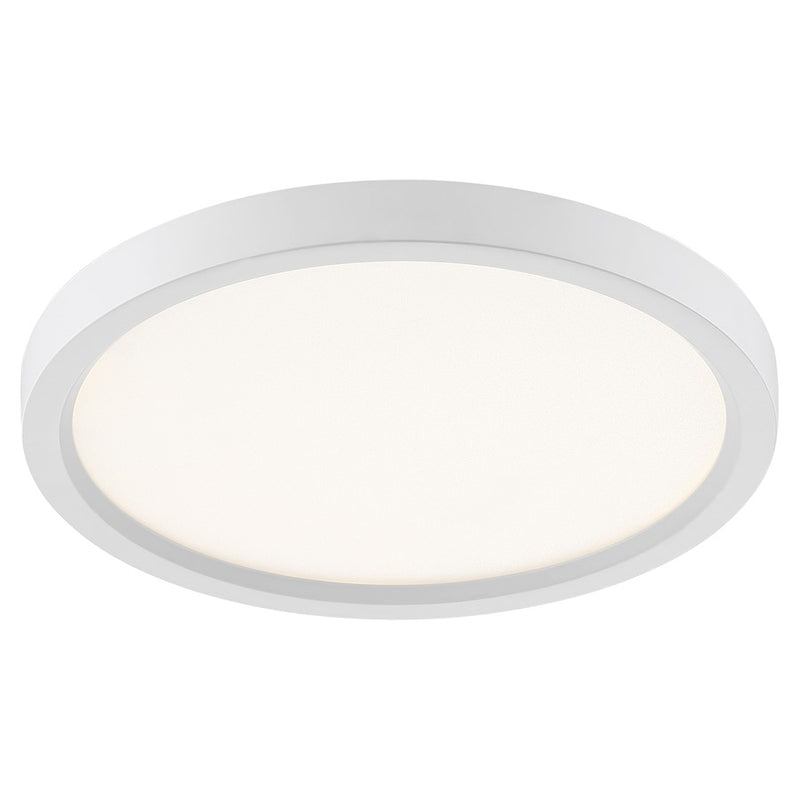 Quoizel Outskirts 11in LED Flush Mount | Modern Matte White and White Acrylic | Hallway & Bedroom Ceiling Light | Model OST1711W