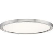 Quoizel Outskirts 20in LED Flush Mount | Contemporary Brushed Nickel and White Acrylic | Kitchen & Living Room Ceiling Light | Model OST1720BN