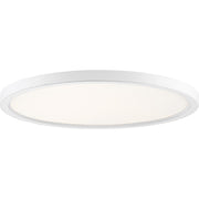 Quoizel Outskirts 20in Square LED Flush Mount | Modern Matte White Aluminum and White Acrylic | Kitchen & Hallway | 20 x 20 x 1 in | Model OST1720W