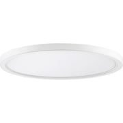 Quoizel Outskirts 20in Square LED Flush Mount | Modern Matte White Aluminum and White Acrylic | Kitchen & Hallway | 20 x 20 x 1 in | Model OST1720W