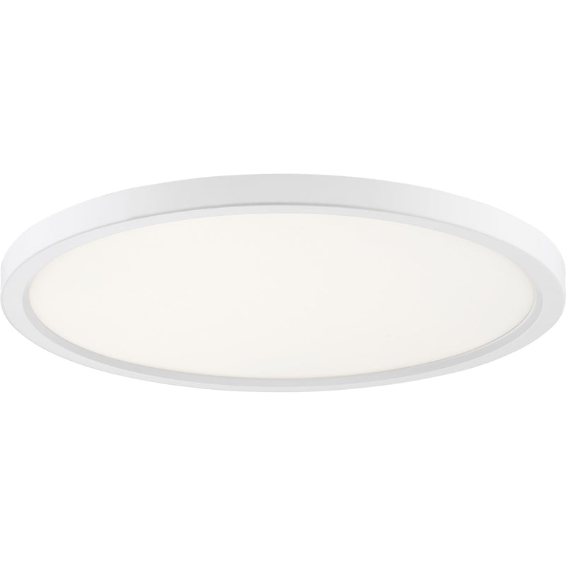 Quoizel Outskirts 20in Square LED Flush Mount | Modern Matte White Aluminum and White Acrylic | Kitchen & Hallway | 20 x 20 x 1 in | Model OST1720W