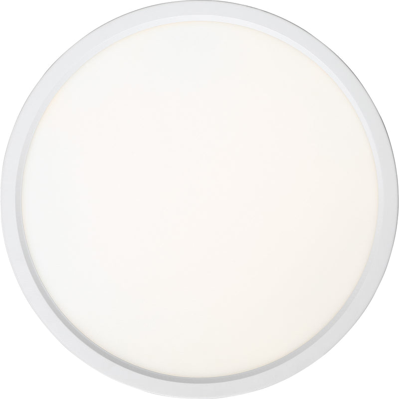 Quoizel Outskirts 20in Square LED Flush Mount | Modern Matte White Aluminum and White Acrylic | Kitchen & Hallway | 20 x 20 x 1 in | Model OST1720W